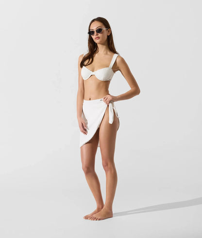 Textured faux-pearl pareo