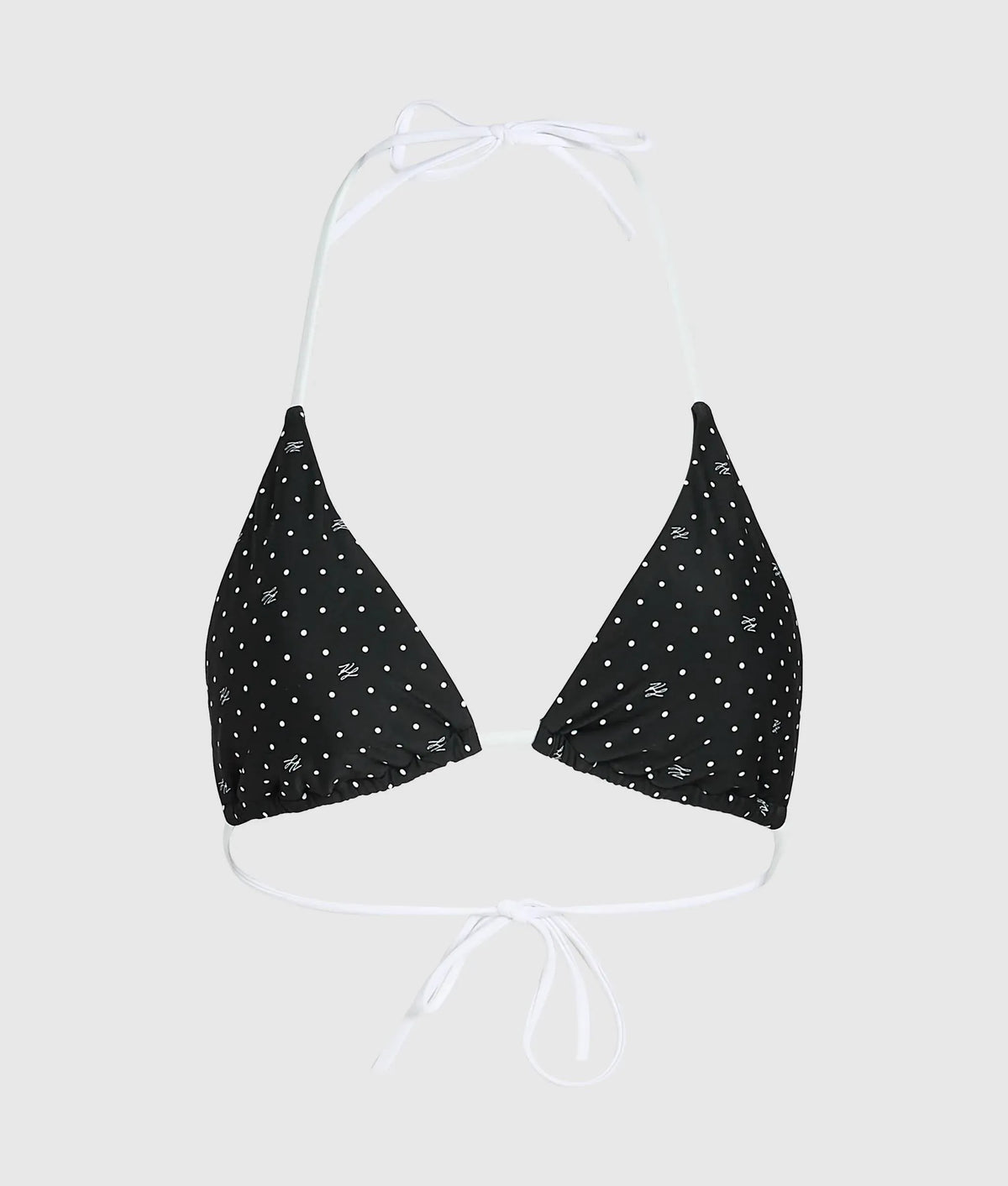 Polka dot triangle bikini top