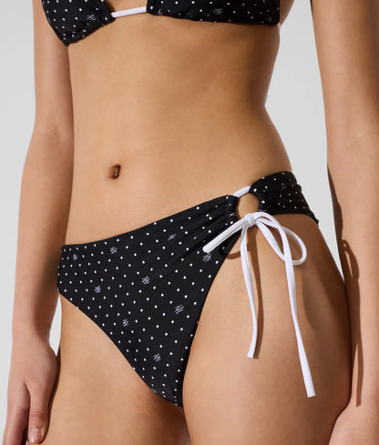 Polka dot cheeky bikini bottom