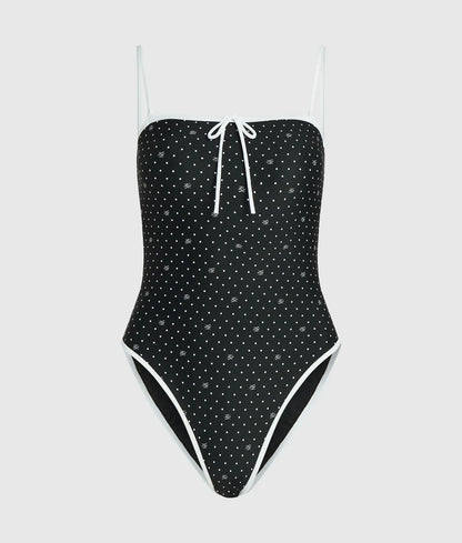 Polka dot cheeky swimsuit