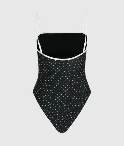 Polka dot cheeky swimsuit
