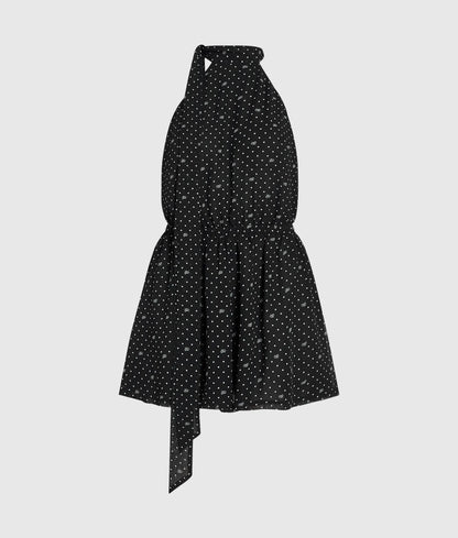 Polka dot beach playsuit