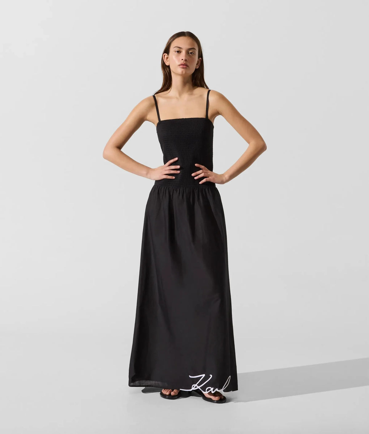 Signature drop-waist maxi dress
