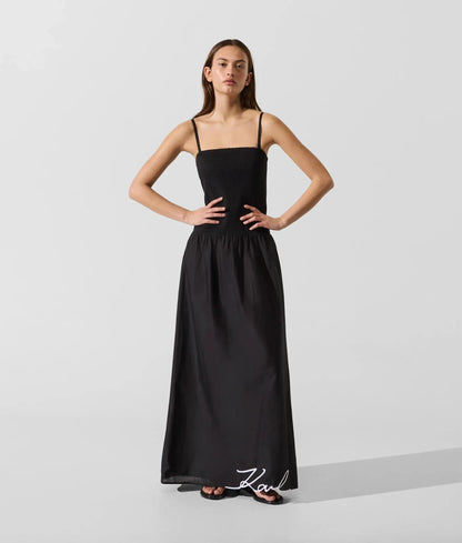 Signature drop-waist maxi dress