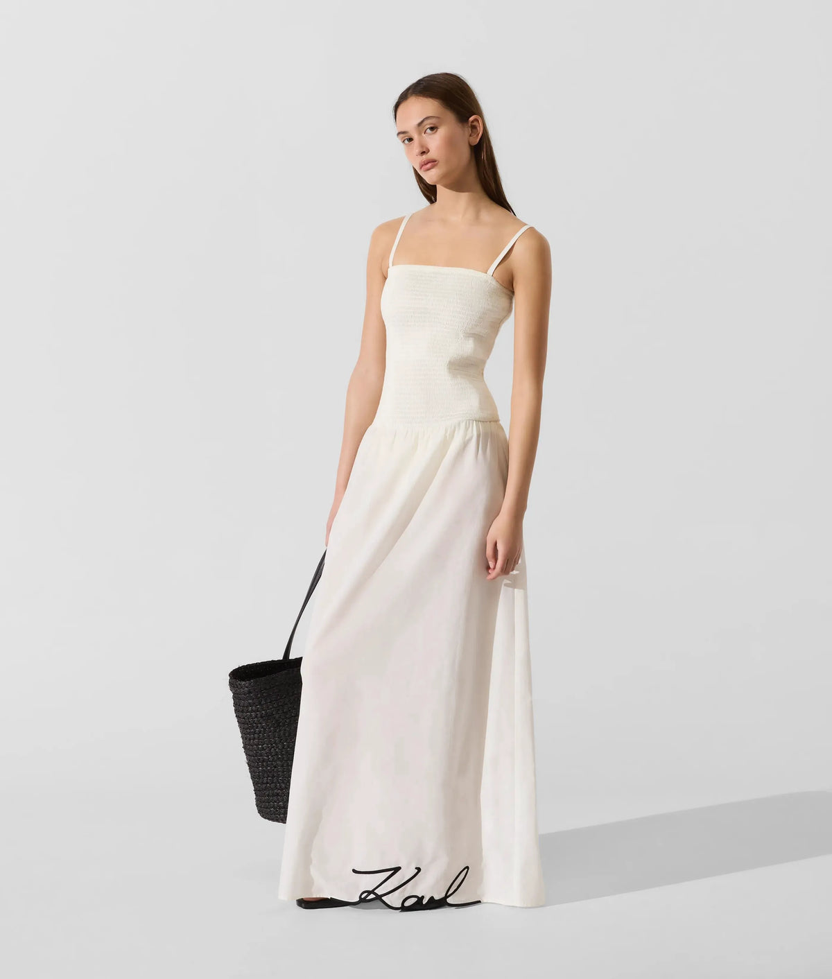 Signature drop-waist maxi dress