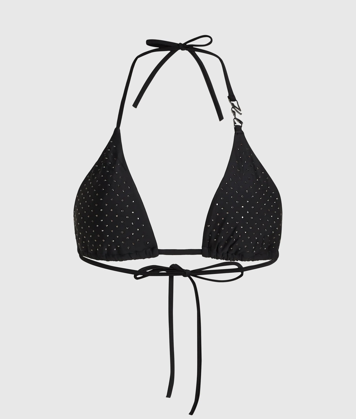 Rhinestone triangle bikini top