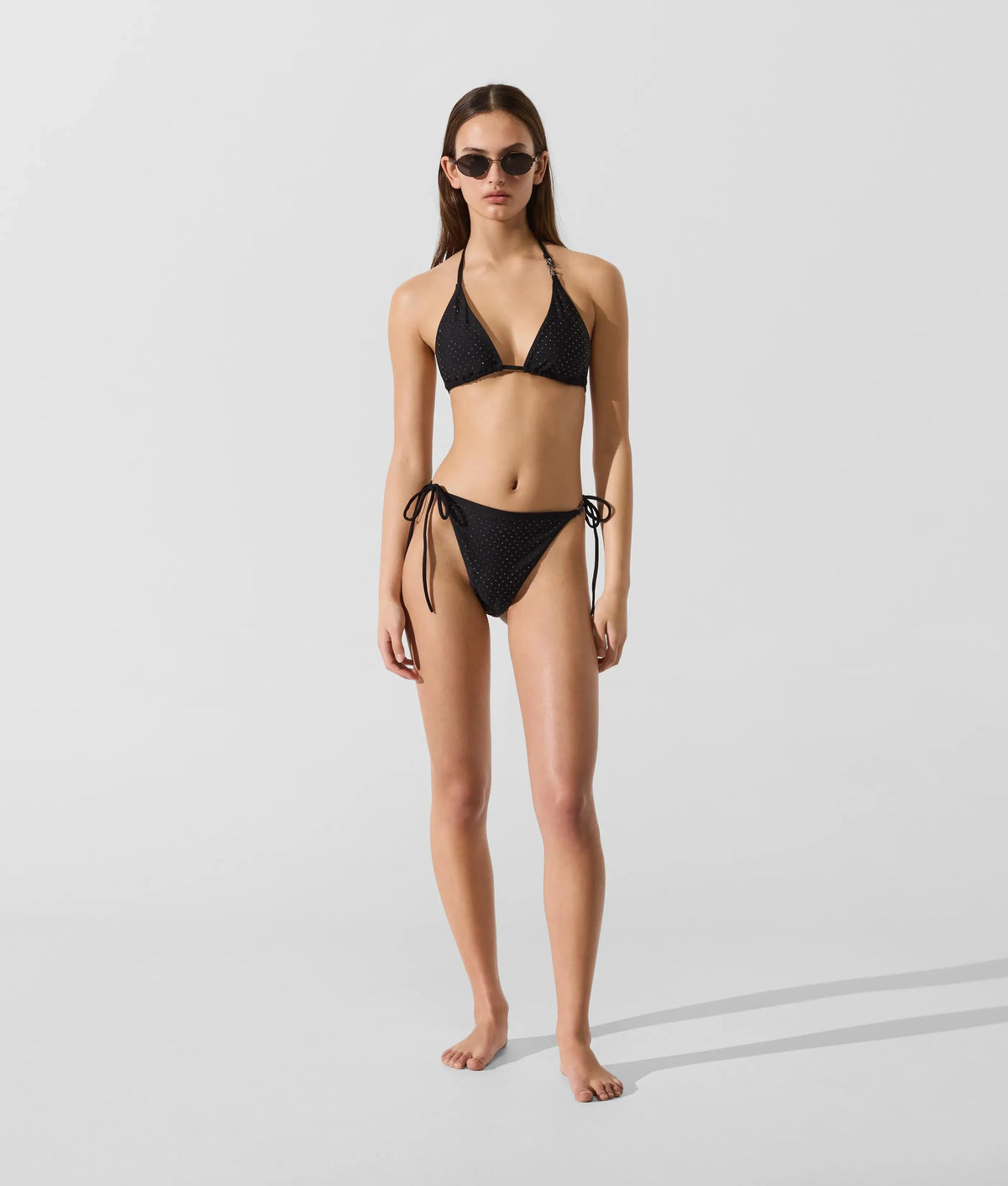 Rhinestone cheeky bikini bottoms