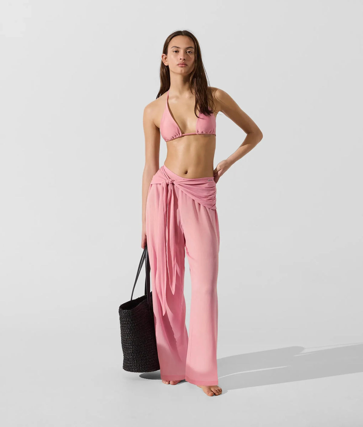 Waist-tie beach pants