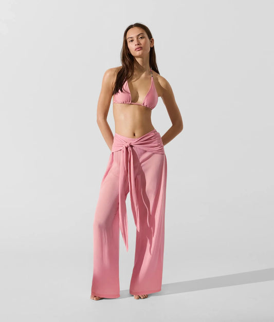 Waist-tie beach pants