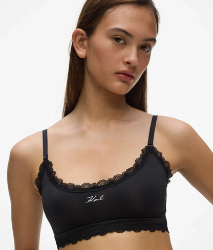 Signature lace trim bralette