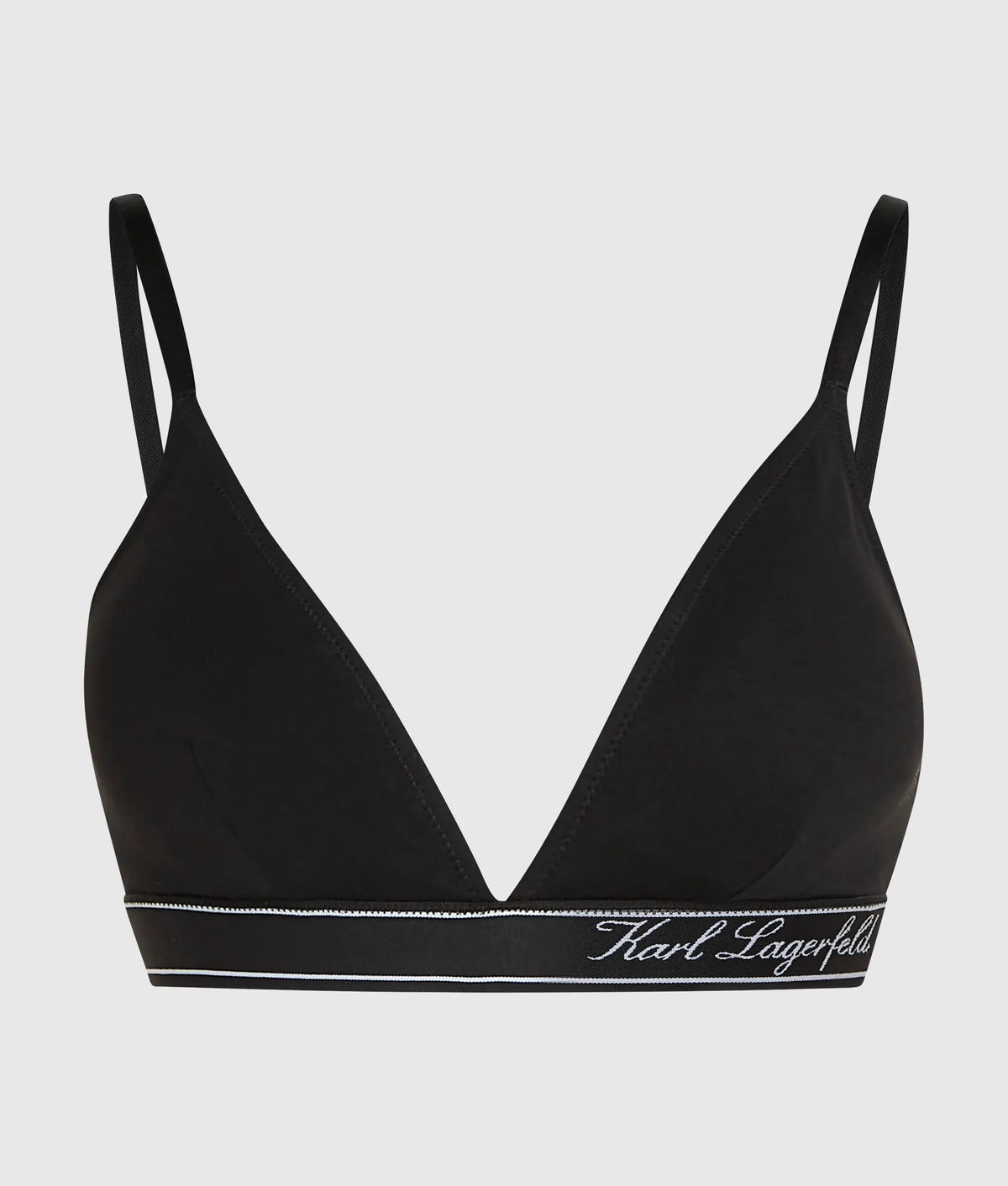 Piped triangle bralette