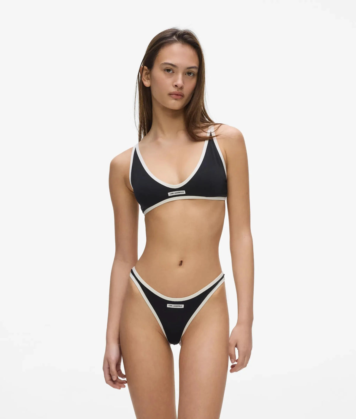 Monochrome triangle bra