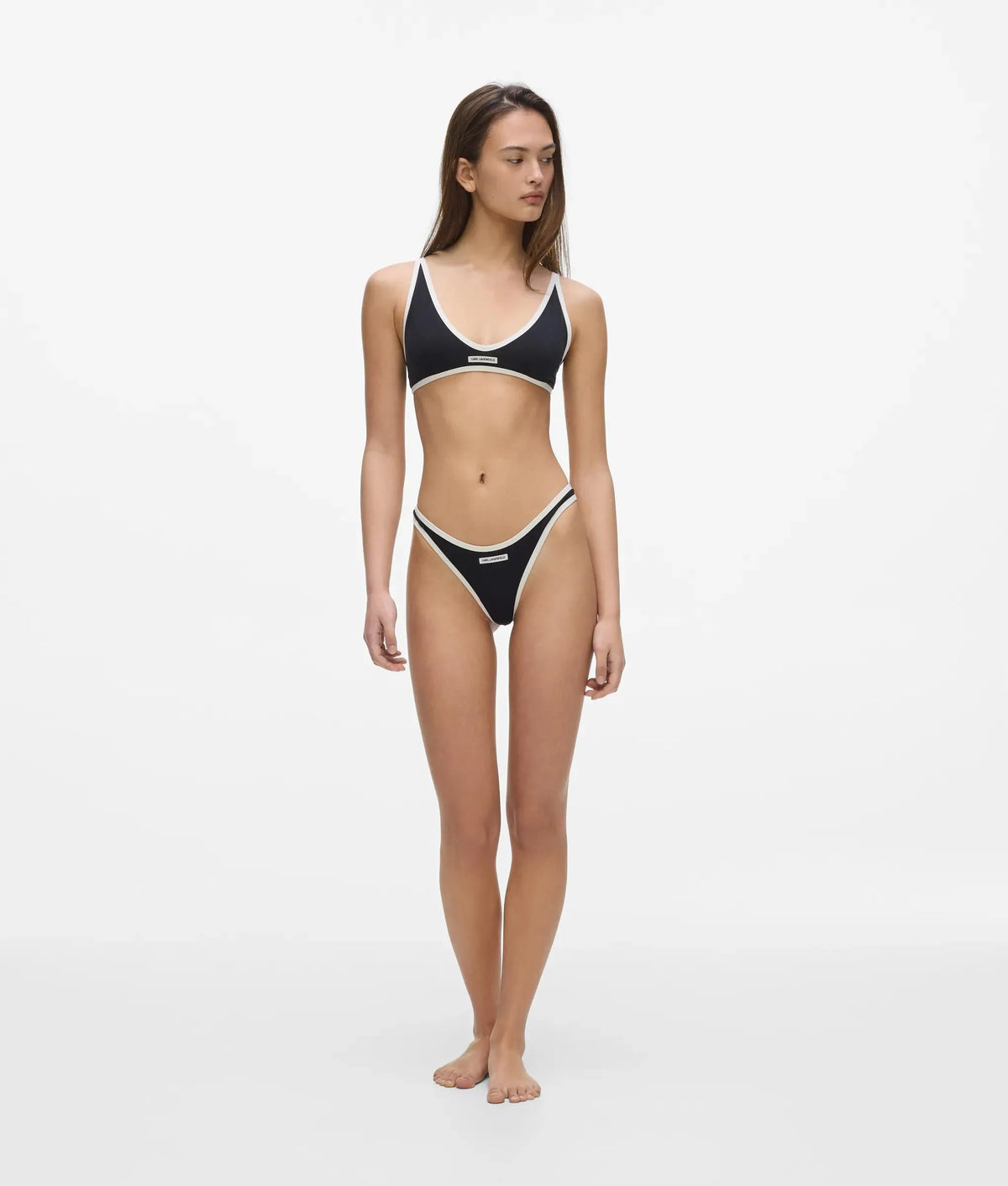 Monochrome triangle bra