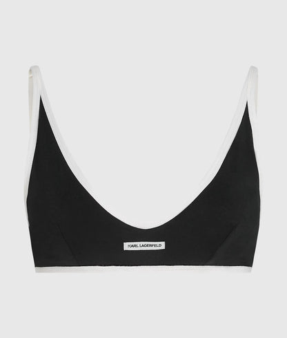 Monochrome triangle bra