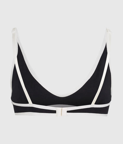 Monochrome triangle bra