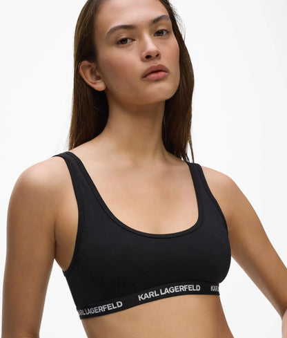 Logo scoop-neck bralette