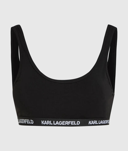 Logo scoop-neck bralette