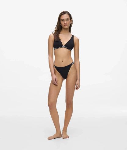 Logo high-leg thong