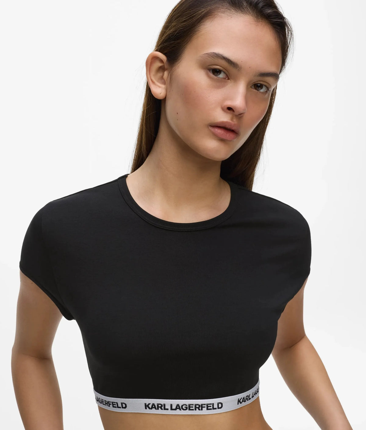 Logo band crop top
