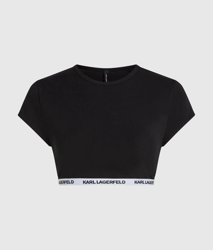 Logo band crop top