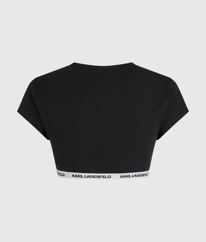 Logo band crop top