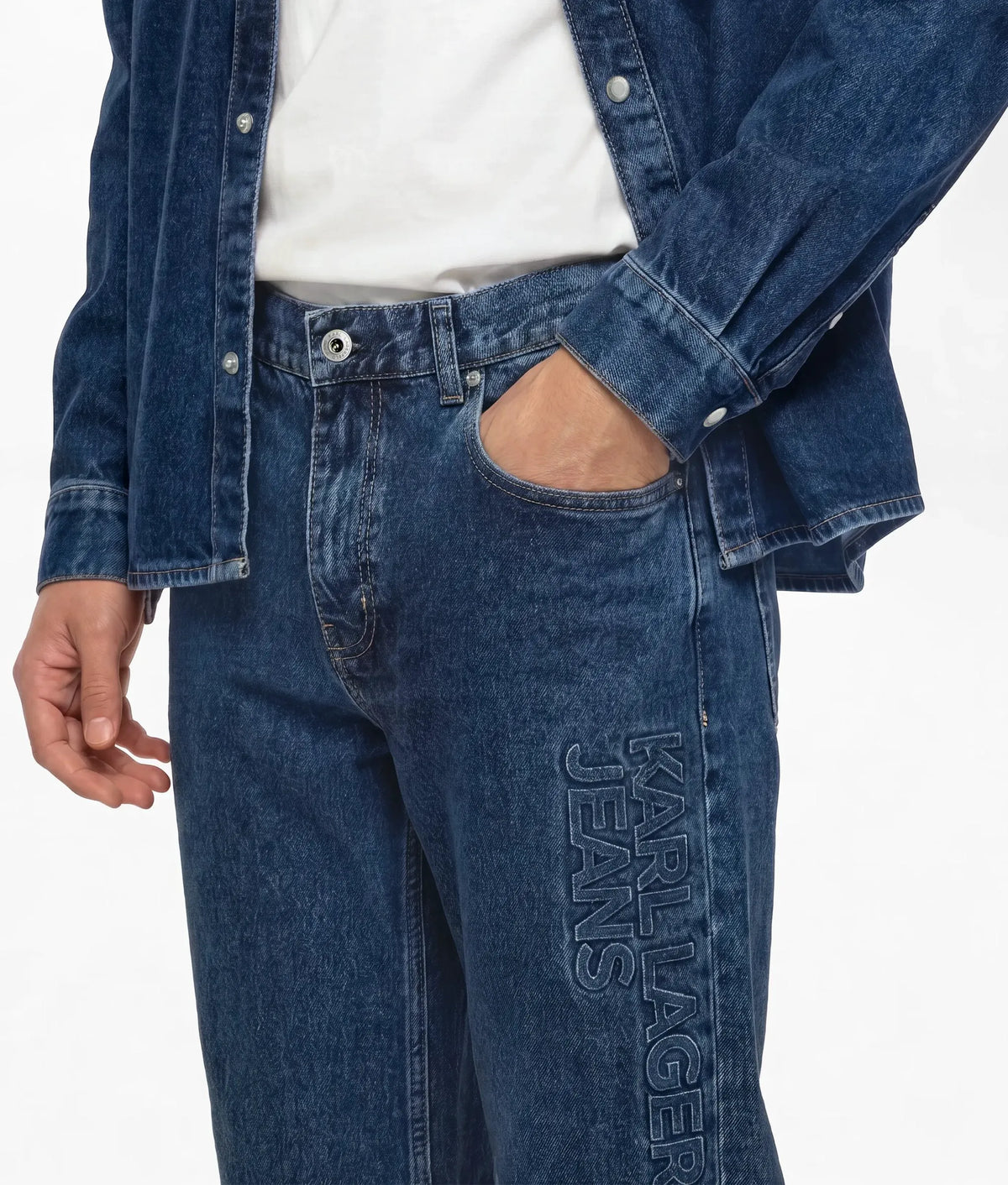 Logo straight jeans