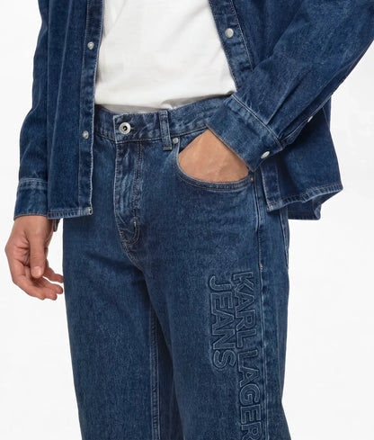 Logo straight jeans