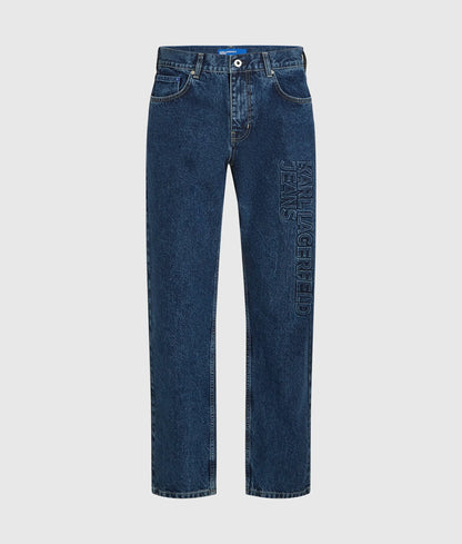 Logo straight jeans