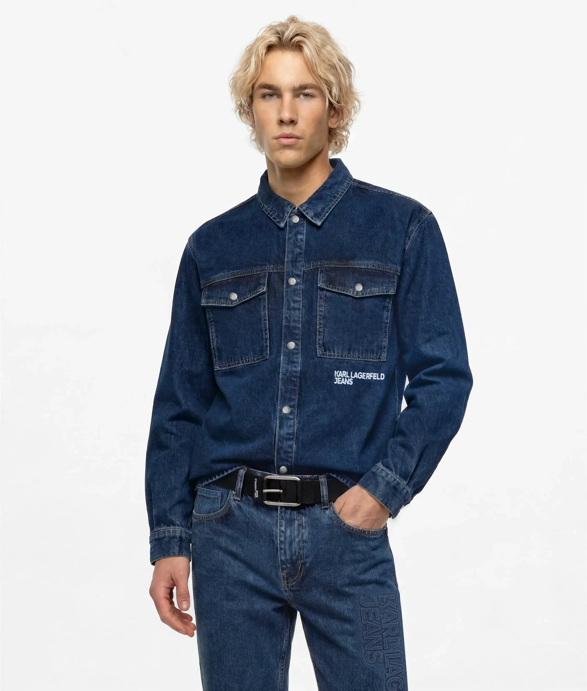 Logo straight jeans