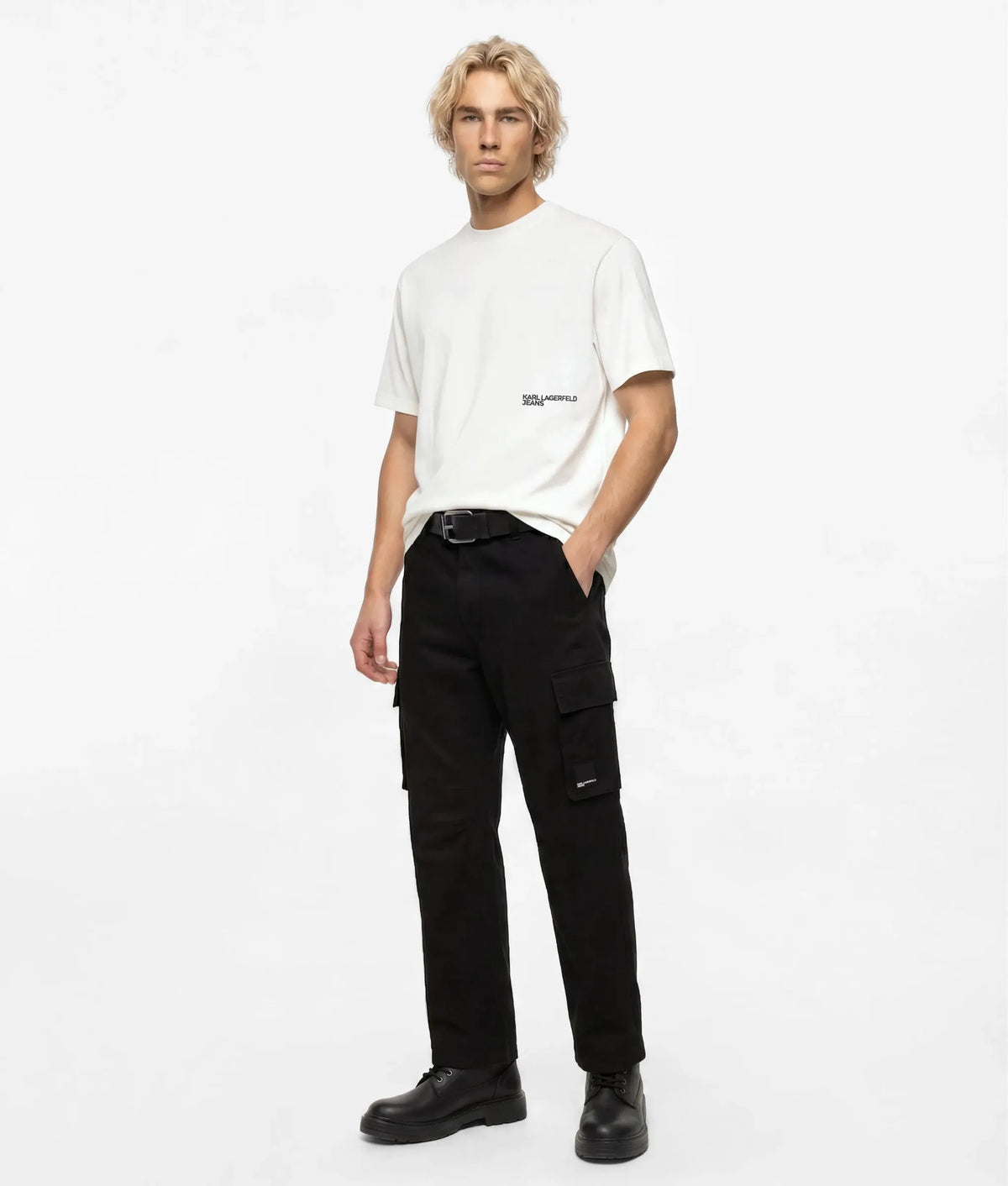 Coated cotton cargo pant