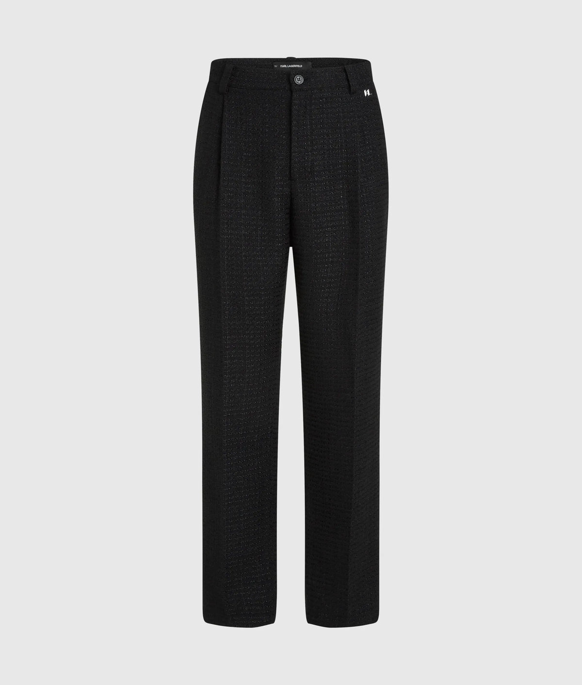 Straight-leg bouclé pants
