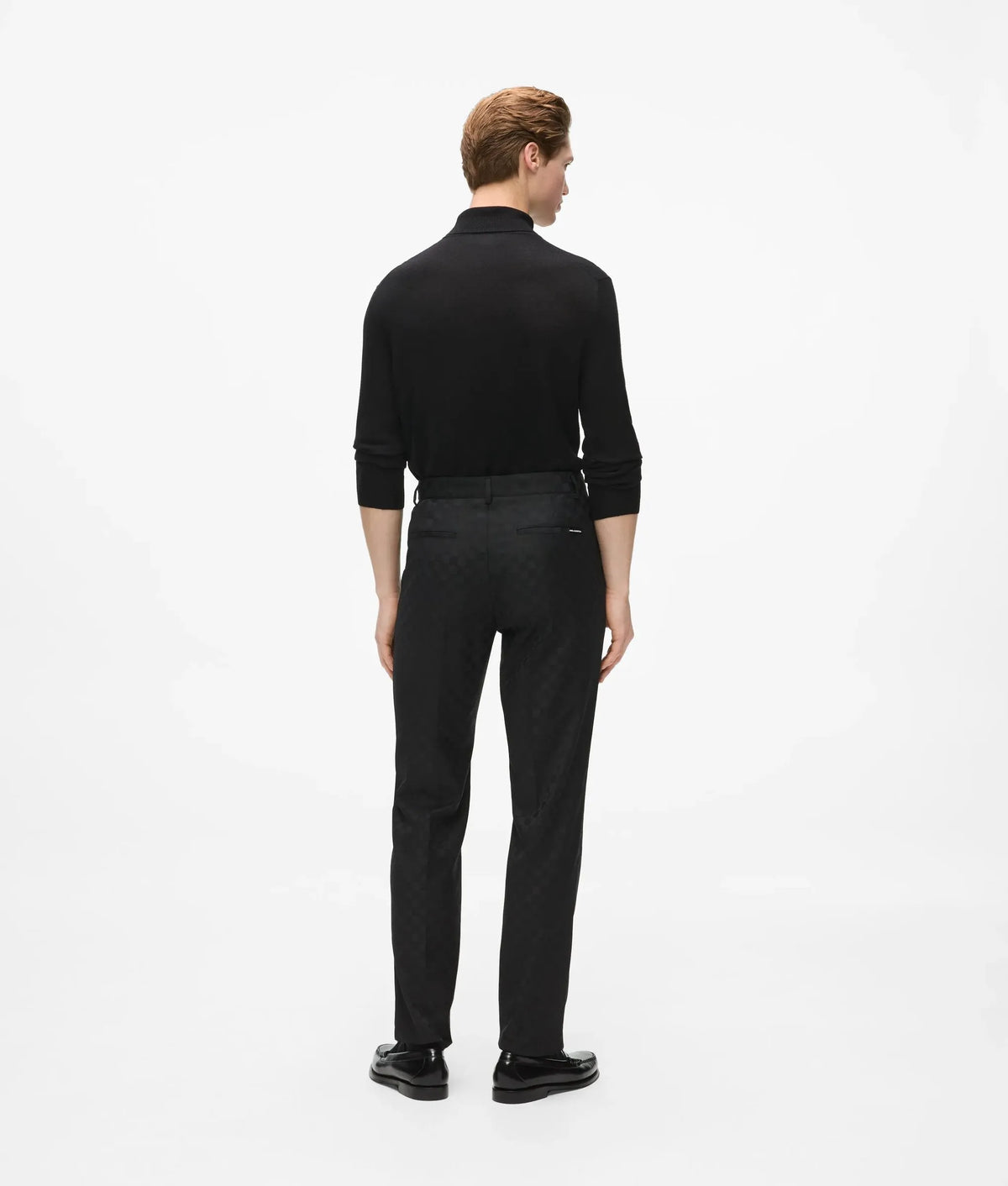 Monogram checked suit pants