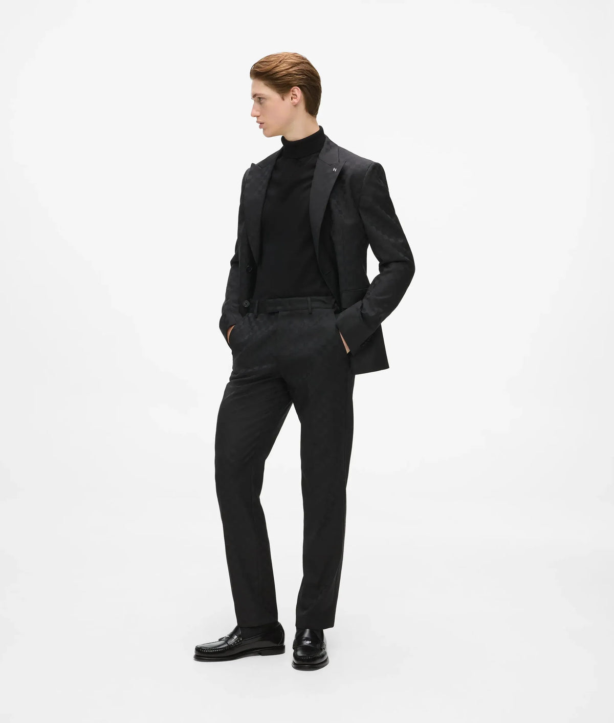 Monogram checked suit pants