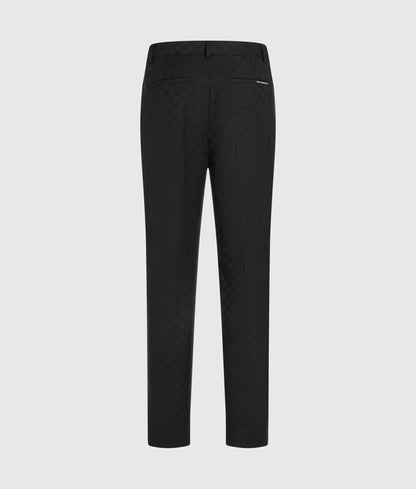 Monogram checked suit pants