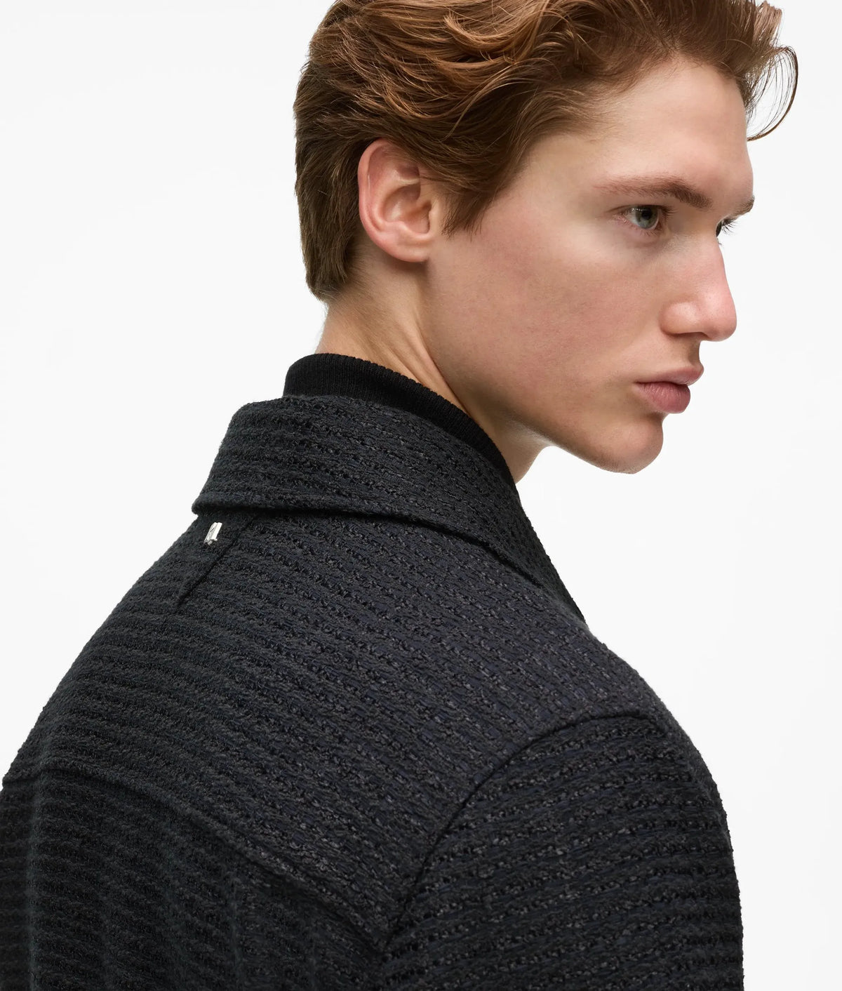 Bouclé zip-up jacket