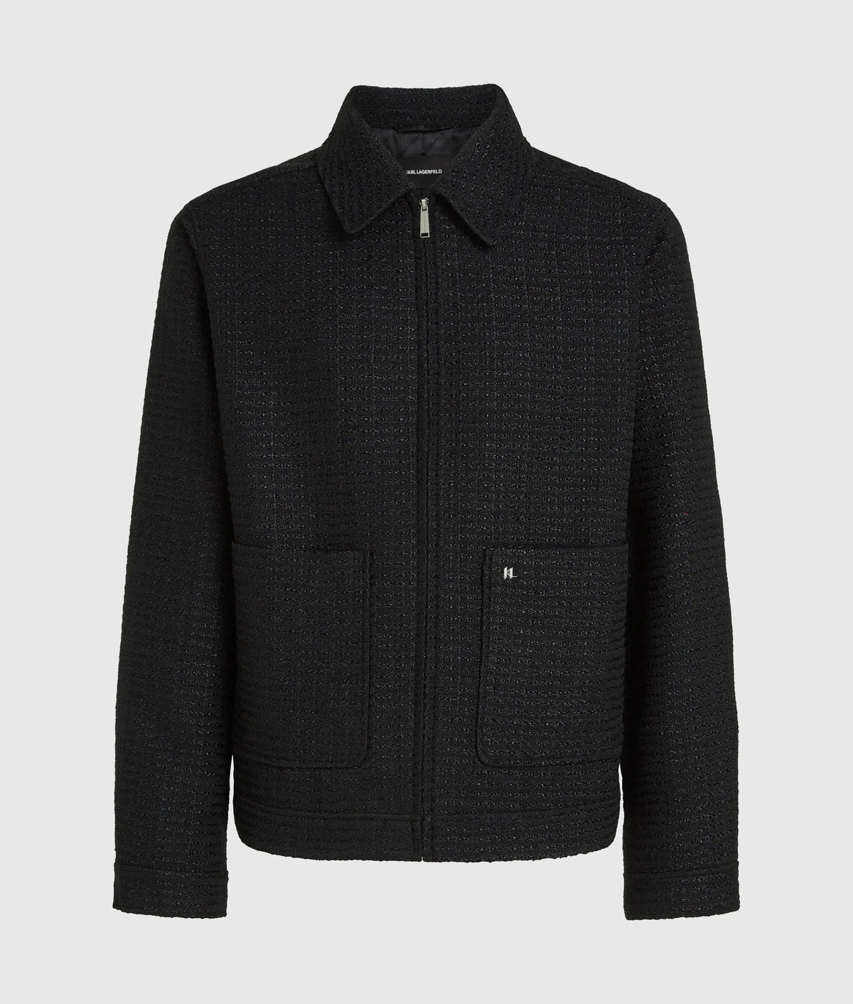 Bouclé zip-up jacket