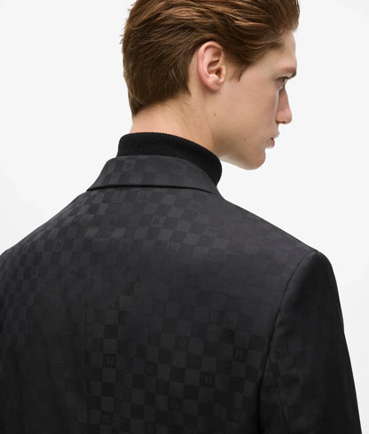Checked double-breasted blazer