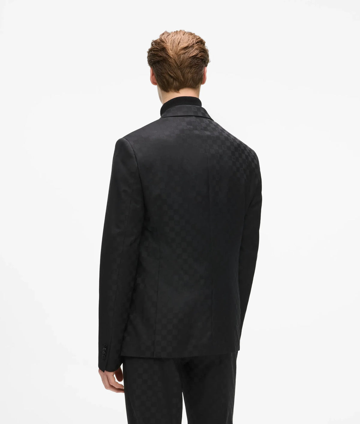 Checked double-breasted blazer