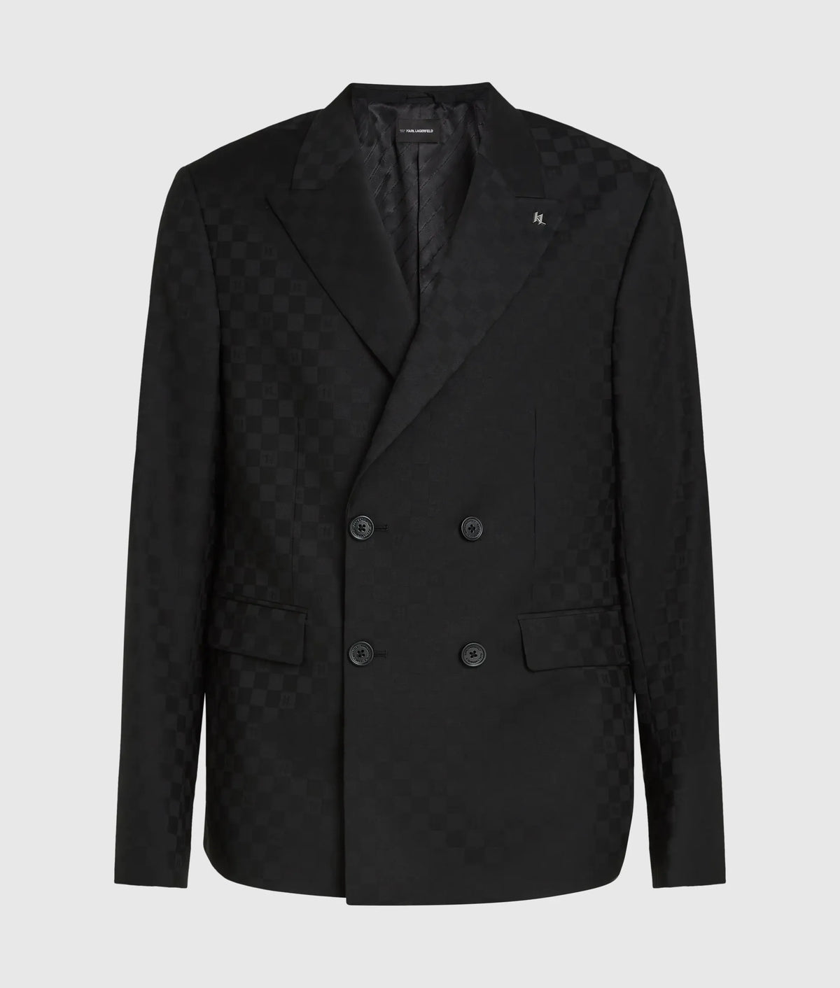 Checked double-breasted blazer