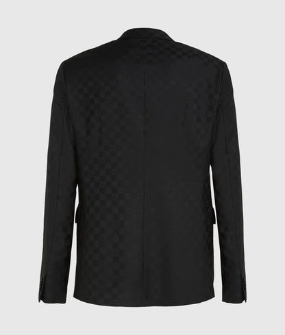 Checked double-breasted blazer