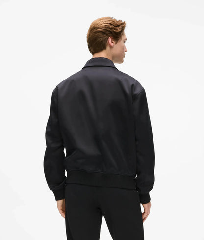Monogram satin bomber jacket