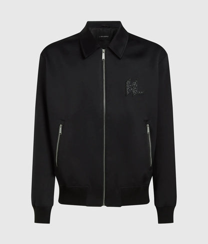 Monogram satin bomber jacket
