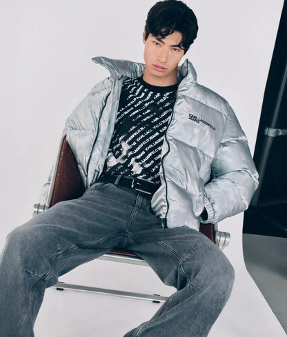 Shiny puffer jacket