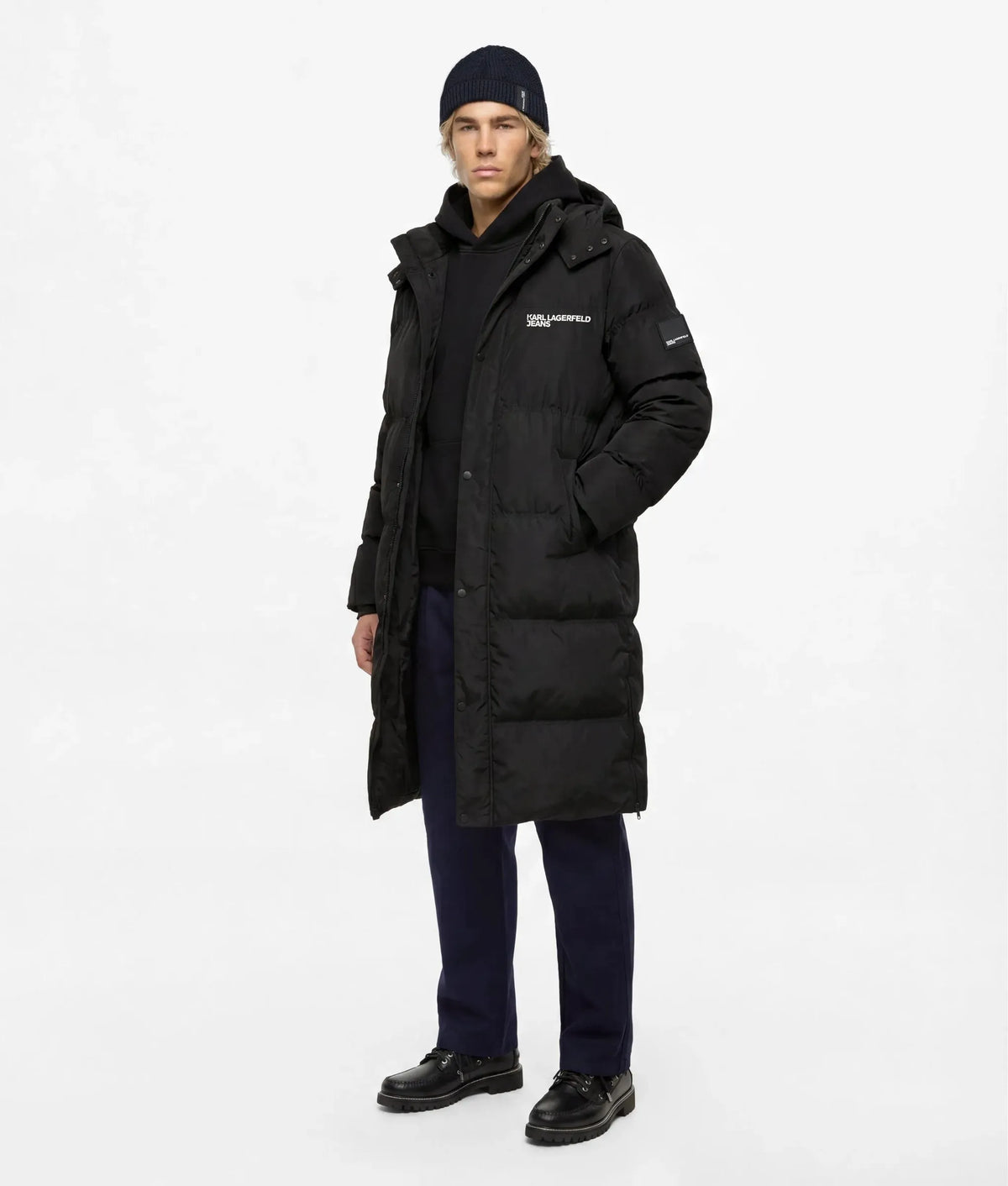 Extra-long puffer jacket