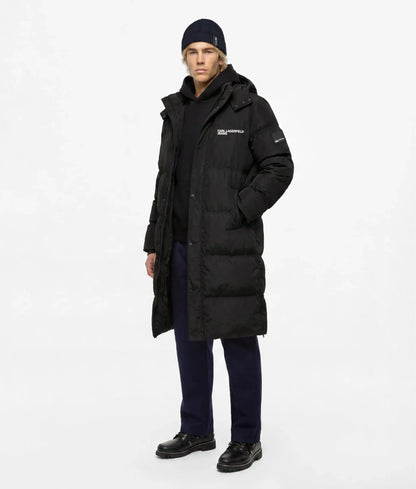 Extra-long puffer jacket