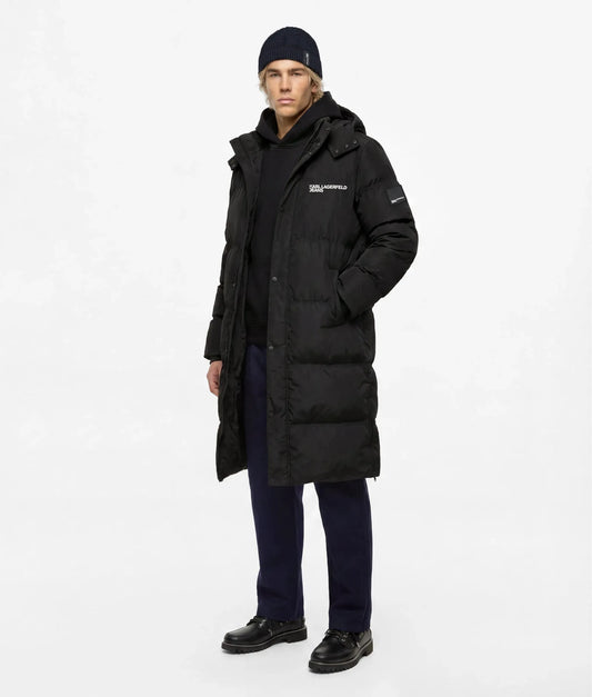 Extra-long puffer jacket