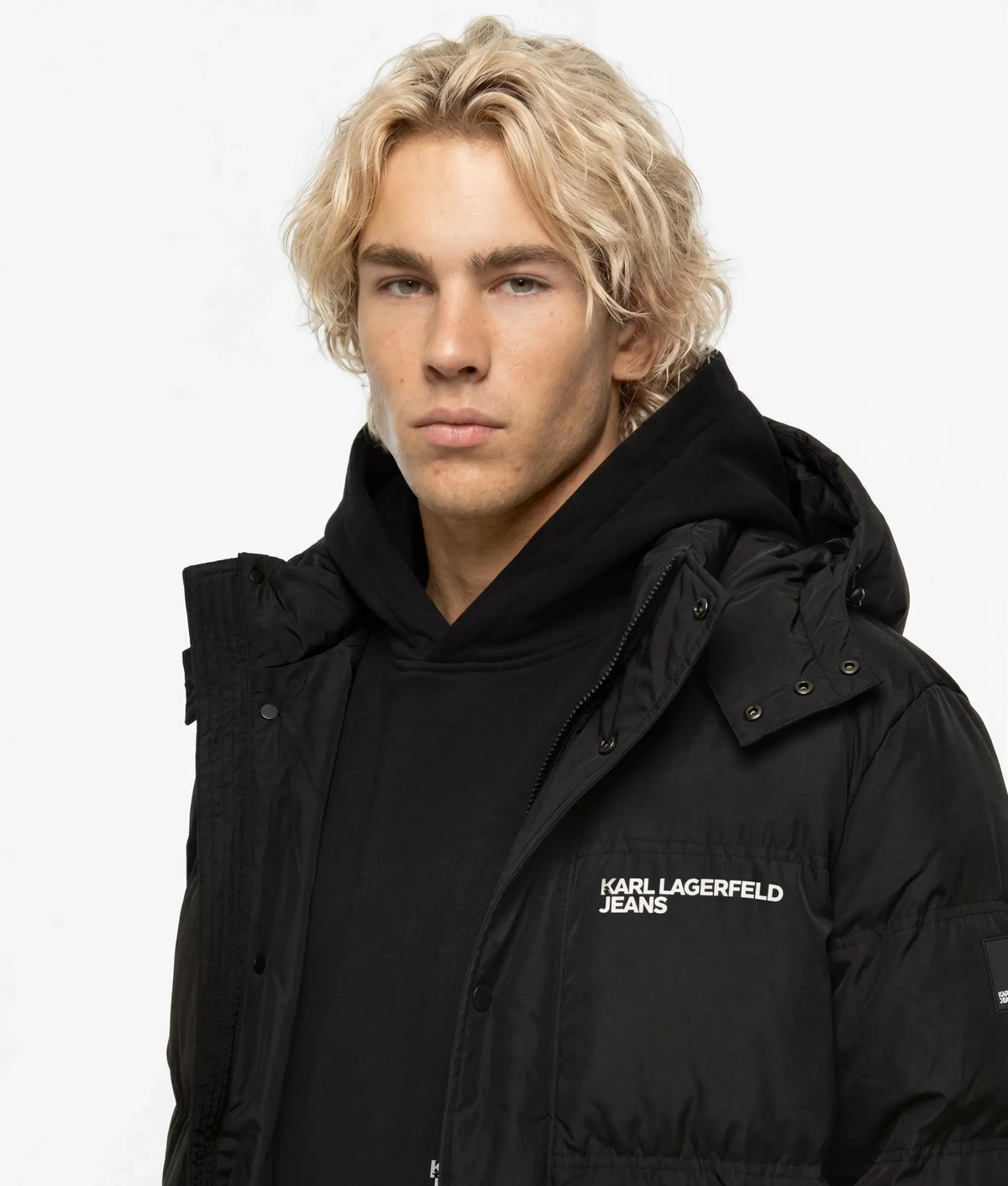 Extra-long puffer jacket