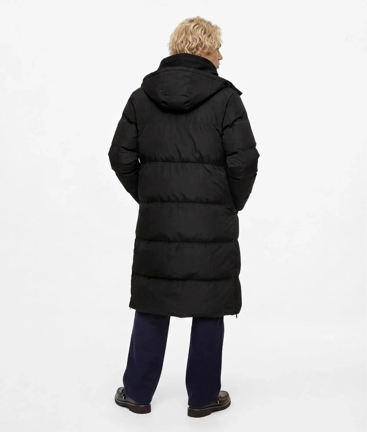Extra-long puffer jacket