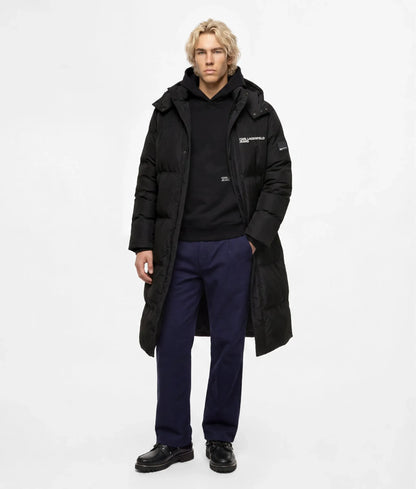 Extra-long puffer jacket
