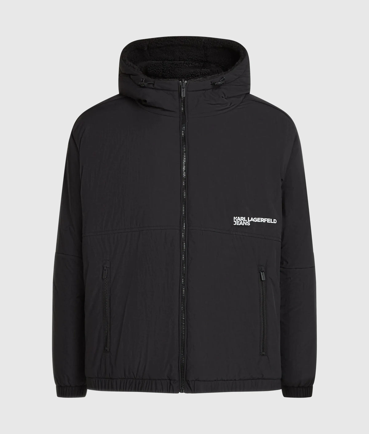 Reversible teddy puffer jacket